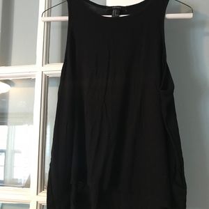 trapeze style black crop top